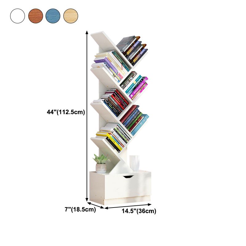 Contemporary Manufactured Wood Bookcase Closed Bookshelf for Study Room