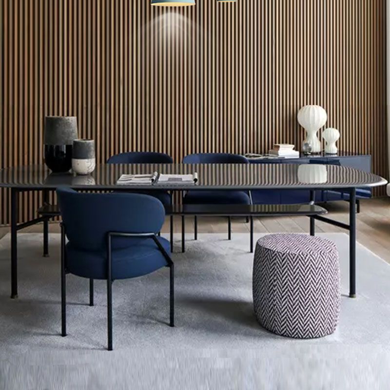 Metal Kitchen and Dining Room Chair Open Back Dining Side Chair in Black Clearhalo 'Dining Chairs' 'Dining Tables & Seating' 'dining_chair' 'furn' 'furn_dining_chair' 'Furniture' 'furniture_dining_chair' 'Kitchen & Dining Furniture' 1200x1200_b2d07e04-06d2-40ad-9724-2449c0a9b923