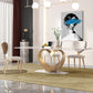 Glam Style gesinterde stenen eetset rechthoekig 1/2/4/5/7/9-delige eetset