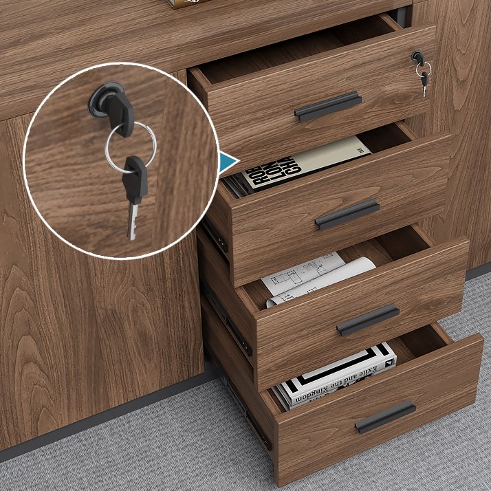 Gabinete de almacenamiento de madera de gabinete tradicional Gabinete de presentación para la oficina