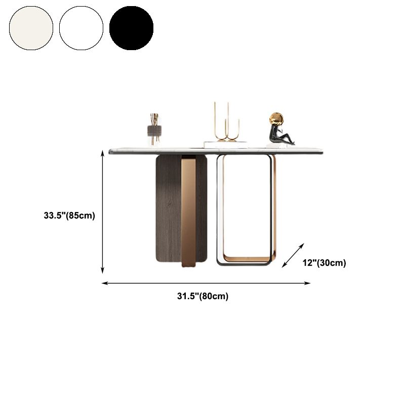 33.5" H Console Table Rectangle Slate Contemporary End Table