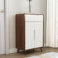 Modern Straight Legs Side Cabinet Wood Knobs Cabinet with Drawer