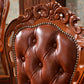 Upholstered Victorian Dining Armchairs Tufted Arm Chairs with Wood Legs (Set of 2) Clearhalo ' kitchen&dining_furn' 'Dining Chairs' 'Dining Tables & Seating' 'dining_chair' 'furn' 'furn_dining_chair' 'Furniture' 'furniture_dining_chair' 'Kitchen & Dining Furniture' 'kitchen' 1200x1200_b2d5e5bd-90a2-452e-b948-2e516f3d3b24
