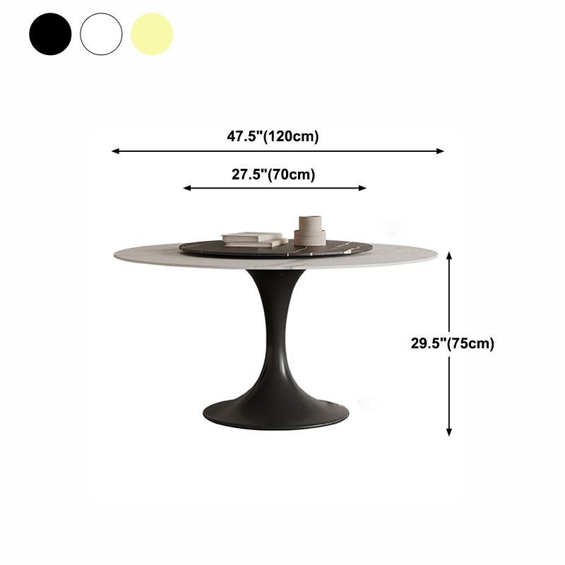 Modern Matte Finish Stone Table Round Tulip Dining Table for Home Clearhalo ' dining_table' 'Dining Tables & Seating' 'Dining Tables' 'furn' 'furn_dining_table' 'Furniture' 'furniture_dining_table' 'Kitchen & Dining Furniture' 'kitchen&dining_furn' 'kitchen' 'kitchen_dining_table' 1200x1200_b2d5f9a8-7086-408f-ba36-9e1a62de43d1