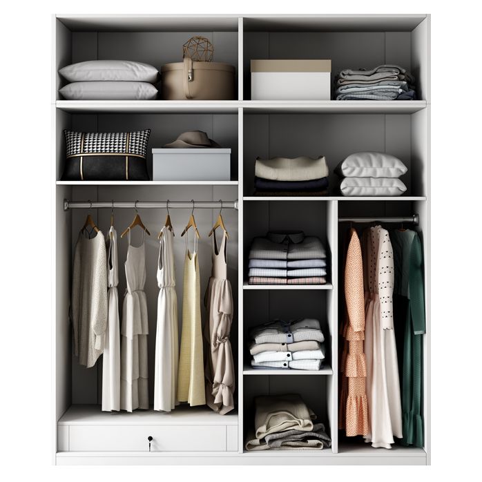 Witte kleur houten garderobe eigentijdse stijl garderobe kast met lade