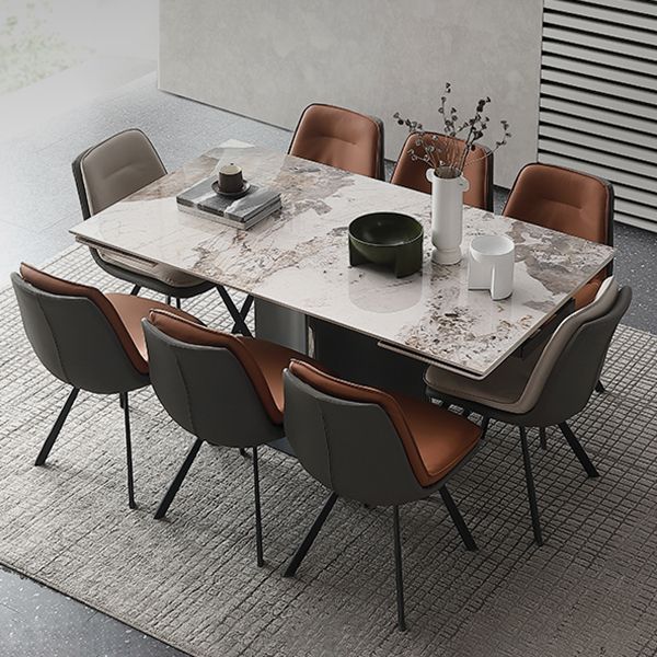 Modern Expandable Dining Table Furniture 1/2/5/6/7 Pieces Home Dining Room Set Clearhalo 'Dining Room Sets' 'Dining Tables & Seating' 'dining_room_set' 'furn' 'furn_dining_room_set' 'Furniture' 'Kitchen & Dining Furniture' 1200x1200_b2d69410-2c54-4d00-9780-7aa9a0af1f43