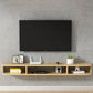 Mobile TV moderno in legno Console TV a parete con 4 ripiani
