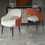 Contemporary Leather Dining Room Chairs Open Back Dining Side Chair for Home Use Clearhalo ' kitchen&dining_furn' 'Dining Chairs' 'Dining Tables & Seating' 'dining_chair' 'furn' 'furn_dining_chair' 'Furniture' 'furniture_dining_chair' 'Kitchen & Dining Furniture' 'kitchen' 1200x1200_b2d9dc14-8924-4377-a3d9-ee62635bb90f