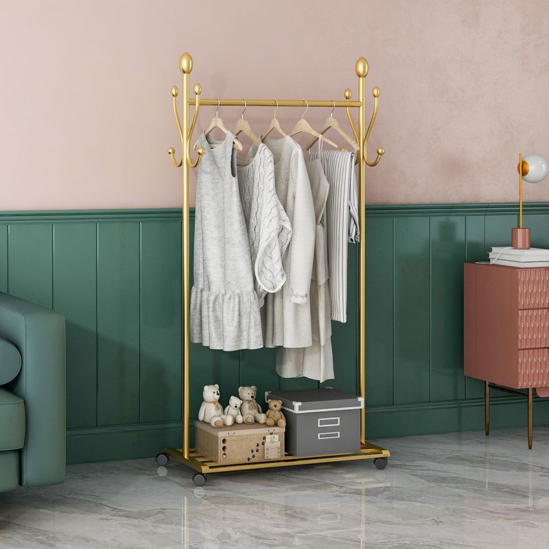 Glamellschichtbügel Metal 4 Haken frei stehende Kleiderregal mit Lagerregale