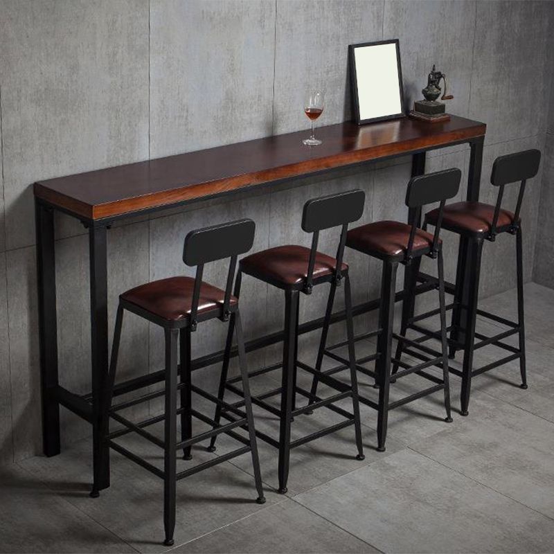 Industrial Bar Table Solid Wood Rectangle Pub Table for Outdoor Breakroom Clearhalo 'Bar Furniture' 'Bar Tables' 'bar_tables' 'furn' 'furn_bar_tables' 'Furniture' 'Kitchen & Dining Furniture' 1200x1200_b2da20d1-185f-4ef0-b6fa-94ded5e51e31