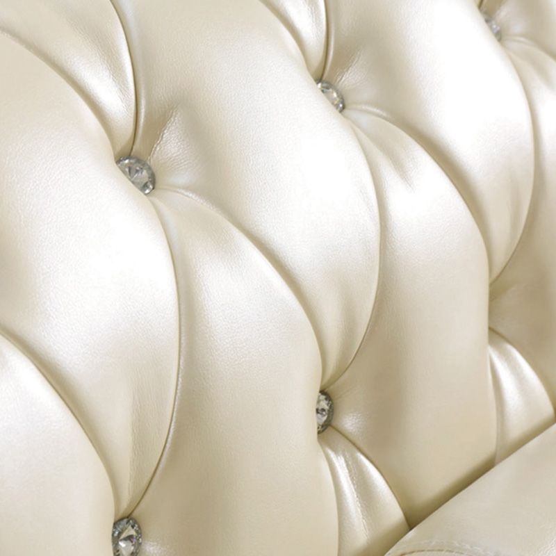 Mid Century Modern White Sofa Echt lederen woonkamer zitplaatsen