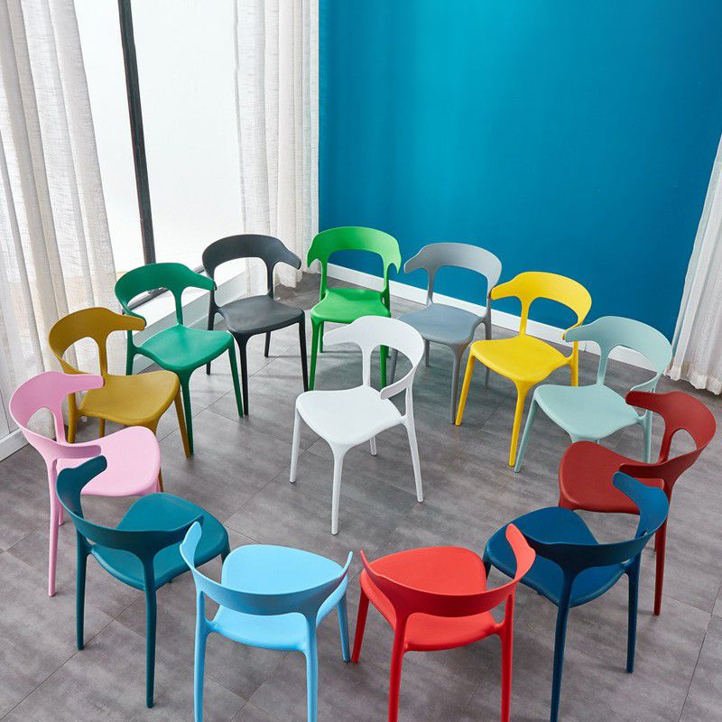 Glam Plastic Side Chair Matte Finish Open Back Dining Chair for Dinning Room Clearhalo ' kitchen&dining_furn' 'Dining Chairs' 'Dining Tables & Seating' 'dining_chair' 'furn' 'furn_dining_chair' 'Furniture' 'furniture_dining_chair' 'Kitchen & Dining Furniture' 'kitchen' 1200x1200_b2db4812-8e3c-47d7-bfbd-7ed02d249278