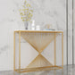 Contemporary Console Accent Table Antique Finish Console Sofa Table in Marble