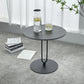 Table basse rond avec des accents en métal pierre moderne 20,9 '' table de cocktails
