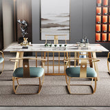 Modern Luxury Rectangle Dining Table Sintered Stone Dining Table with Trestle Base Clearhalo ' dining_table' 'Dining Tables & Seating' 'Dining Tables' 'furn' 'furn_dining_table' 'Furniture' 'furniture_dining_table' 'Kitchen & Dining Furniture' 'kitchen&dining_furn' 'kitchen' 'kitchen_dining_table' 1200x1200_b2dc0b7b-1f25-46fb-9892-e768d12afe88