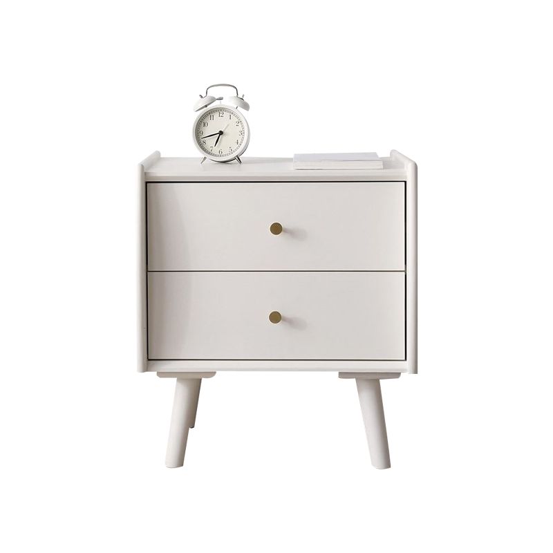 2 cassetti tavolino notturno moderno con gambe, alti, alti 20,9 "