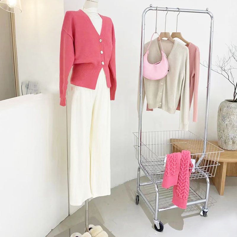 Stainless Steel Free Standing Hall Tree with Storage Basket Hall Stand for Living Room Clearhalo 'Entry & Mudroom Furniture' 'furn' 'furn_hall_tree_coat_racks' 'Furniture' 'Hall Trees & Coat Racks' 'hall_tree_coat_racks' 1200x1200_b2de2079-2093-4552-bf46-786364c54912