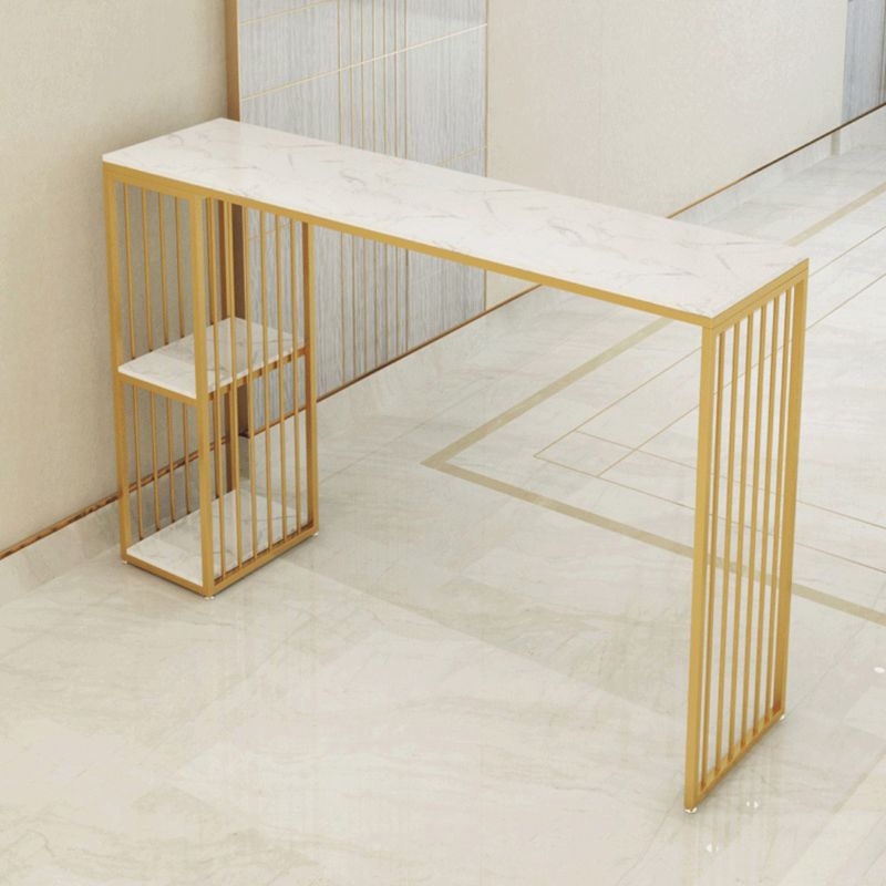 Luxurious Rectangular Pub Table Set 1/2/3 Pieces Stone Top Bistro Table Set Clearhalo 'Bar Furniture' 'furn' 'furn_home_bar_bar_sets' 'Furniture' 'Home Bars & Bar Sets' 'home_bar_bar_sets' 'Kitchen & Dining Furniture' 1200x1200_b2e0e8b2-ebd9-44ea-989b-2a9c1c54cbcd