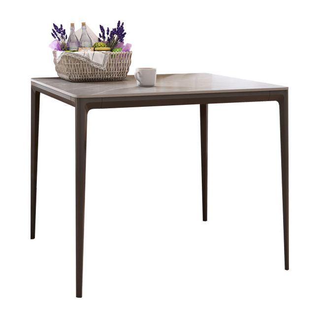 Sintered Stone Grey Dining Table Industrial 4 Legs Table for Dining Room Clearhalo 'Dining Tables & Seating' 'Dining Tables' 'dining_table' 'furn' 'furn_dining_table' 'Furniture' 'furniture_dining_table' 'Kitchen & Dining Furniture' 'kitchen' 'kitchen_dining_table' 1200x1200_b2e143d0-0f3f-4256-8e75-2db2c2a74c39