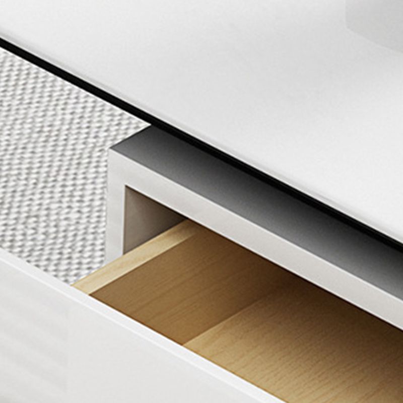 Industrial 2-Drawer Office Desk Rectangular Writing Desk with Sled Base