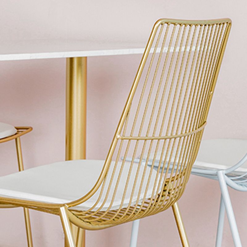 Glam Style Dining Chair Metal Windsor Back Dining Side Chair for Dining Room Clearhalo 'Dining Chairs' 'Dining Tables & Seating' 'dining_chair' 'furn' 'furn_dining_chair' 'Furniture' 'furniture_dining_chair' 'Kitchen & Dining Furniture' 1200x1200_b2e4fea9-bf87-4853-bf22-75c4a7f69765