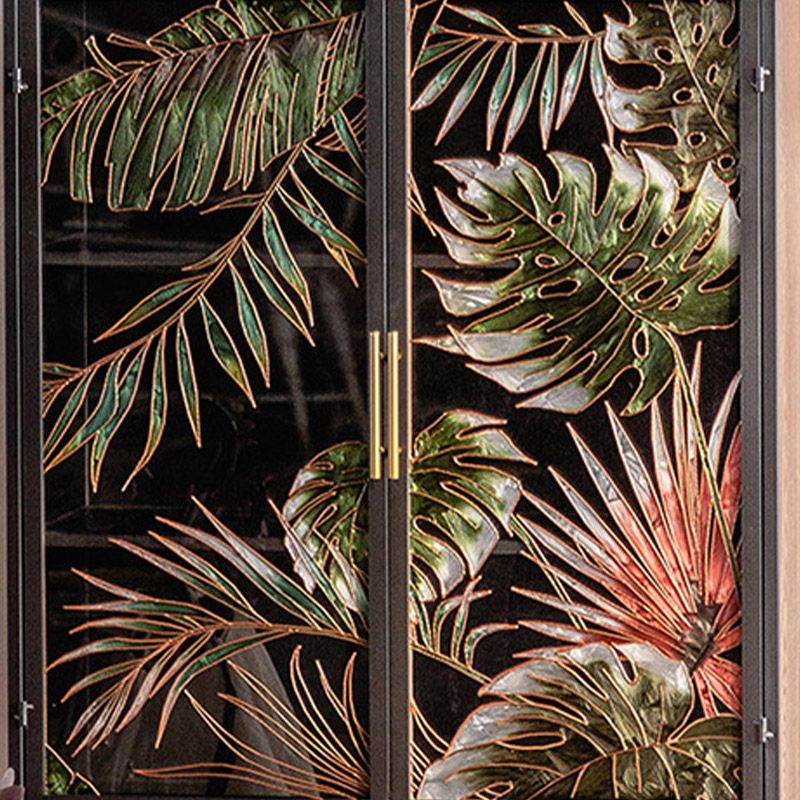 Glam Glass Door Sideboard Engineered Wood Side Board for Kitchen Use Clearhalo 'buffet_sideboard' 'Buffets & Sideboards' 'furn' 'furn_buffet_sideboard' 'Furniture' 'Kitchen & Dining Furniture' 1200x1200_b2e519d5-41c7-456a-98be-5dd5474f8c40