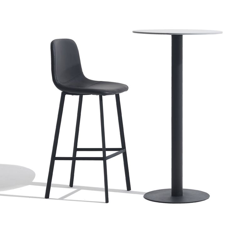 Contemporary Metal Leather Bar Stools Indoor Barstool with Iron Legs Clearhalo 'Bar Furniture' 'Bar Stools' 'bar_stools' 'furn' 'furn_bar_stools' 'furniture_bar_stools' 'Kitchen & Dining Furniture' 'kitchen&dining_furn' 'kitchen' 'kitchen_furn' Furniture' 1200x1200_b2e60731-9958-4f25-a516-8b66d398ef52