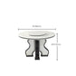 White Dining Table Convertible Dining Table for Kitchen Dining Room Clearhalo 'Dining Tables & Seating' 'Dining Tables' 'dining_table' 'furn' 'furn_dining_table' 'Furniture' 'Kitchen & Dining Furniture' 1200x1200_b2e7e262-2d08-4abb-8a45-8ad24f55057b