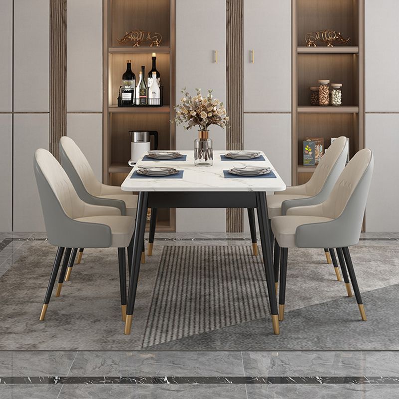 Contemporary Upholstered Armless Dining Chairs Parsons Chairs