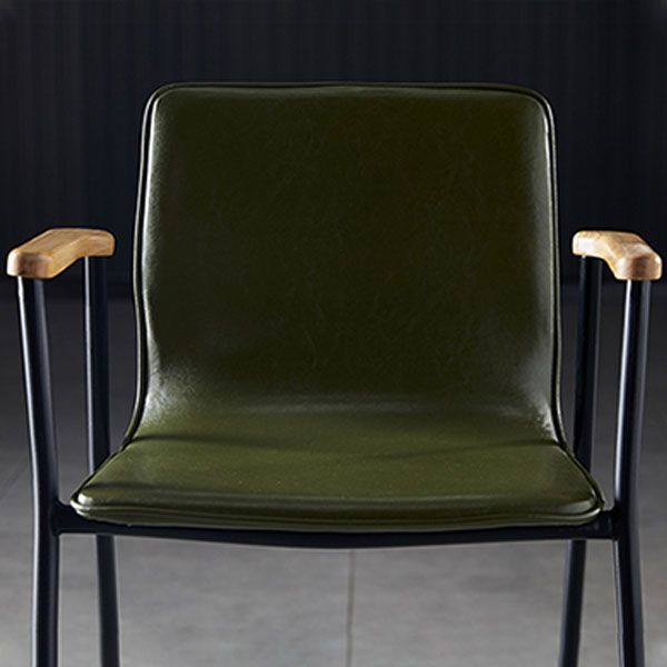 Solid Back Dining Arm Chairs Leather Home Dining Armchairs with Metal Legs Clearhalo ' kitchen&dining_furn' 'Dining Chairs' 'Dining Tables & Seating' 'dining_chair' 'furn' 'furn_dining_chair' 'Furniture' 'furniture_dining_chair' 'Kitchen & Dining Furniture' 'kitchen' 1200x1200_b2e8f7f8-13a5-44be-81d6-9fabddb8b66e