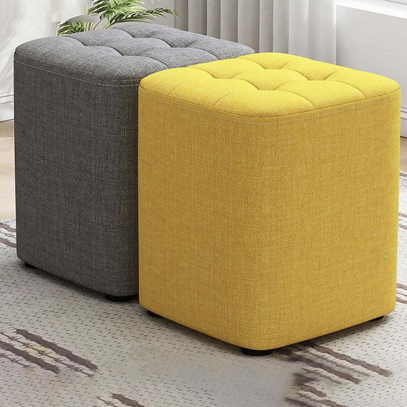 Square Pouf Ottoman Solid Color Tufted Fabric Fade Resistant Contemporary Pouf Clearhalo 'furn' 'furn_ottomans_poufs' 'Furniture' 'Living Room Furniture' 'Ottomans & Poufs' 'ottomans_poufs' 1200x1200_b2e9aeb2-48e5-4f15-ba9e-d6986cbab394