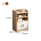 Armoire en bois d'imitation moderne 31 pouces H Open Rangement de nuit avec portes