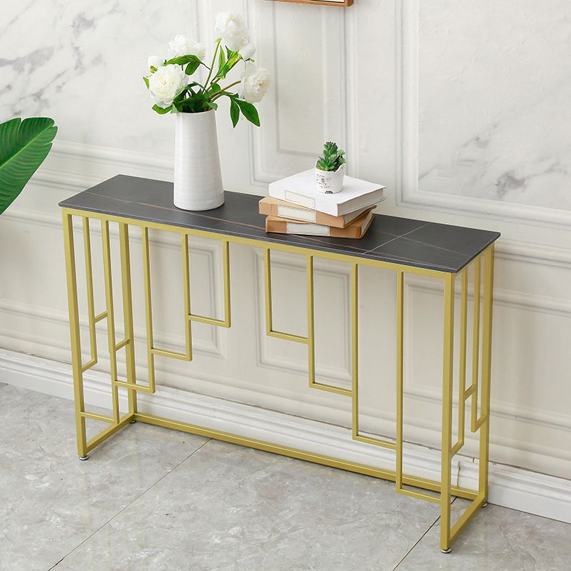 Console in pietra glam tavolo da 12 "w -rettangolo di accento per la sala