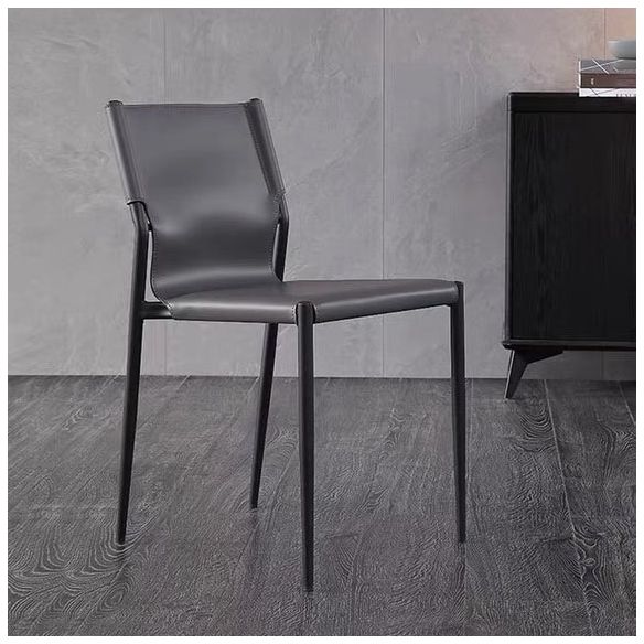 Contemporary Style Dining Chairs Kitchen Armless Side Chair with Metal Legs Clearhalo ' kitchen&dining_furn' 'Dining Chairs' 'Dining Tables & Seating' 'dining_chair' 'furn' 'furn_dining_chair' 'Furniture' 'furniture_dining_chair' 'Kitchen & Dining Furniture' 'kitchen' 1200x1200_b2ee10c0-aff2-40a6-b618-785ecc739a9b
