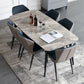 Metal Contemporary Rectangular Dining Table Grey Sintered Stone Table with Metal Legs Clearhalo ' dining_table' 'Dining Tables & Seating' 'Dining Tables' 'furn' 'furn_dining_table' 'Furniture' 'furniture_dining_table' 'Kitchen & Dining Furniture' 'kitchen&dining_furn' 'kitchen' 'kitchen_dining_table' 1200x1200_b2ee7f4a-369b-48ee-9ec2-6626f6cd70ba