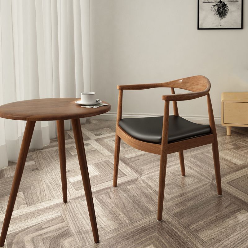 Moderna casa aperta in legno aperto sala da pranzo sedia a braccio imbottita