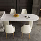 Metal Contemporary Free Form Dining Table Sintered Stone Table for Dining Room Clearhalo ' dining_table' 'Dining Tables & Seating' 'Dining Tables' 'furn' 'furn_dining_table' 'Furniture' 'furniture_dining_table' 'Kitchen & Dining Furniture' 'kitchen&dining_furn' 'kitchen' 'kitchen_dining_table' 1200x1200_b2f25dce-03b7-475f-a61a-440b1c7d88f1