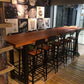 Brown Modern Style Bar Table in Solid Wood and Metal Bar Table, Only Table Clearhalo 'Bar Furniture' 'Bar Tables' 'bar_tables' 'furn' 'furn_bar_tables' 'Furniture' 'furniture_bar_tables' 'Kitchen & Dining Furniture' 1200x1200_b2f31168-2ad0-4162-a4ac-c63a59173f49
