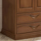 Rubberwood araRoire met kledingstaaf Traditionele opbergkast met laden