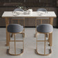 Glam Bar Table Set 1/2/5 Pieces Rectangle Bar Table with Metal High Stools for Kitchen Clearhalo 'Bar Furniture' 'furn' 'furn_home_bar_bar_sets' 'Furniture' 'Home Bars & Bar Sets' 'home_bar_bar_sets' 'Kitchen & Dining Furniture' 1200x1200_b2f4bd33-f4ee-4369-b3a6-8b77c23e8293