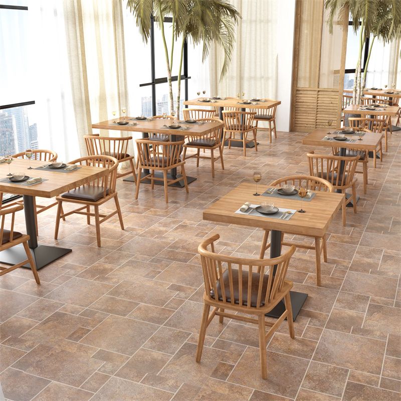 Set da tavolo da pranzo marrone chiaro 1/2/3/5 pezzi Dinette industriale