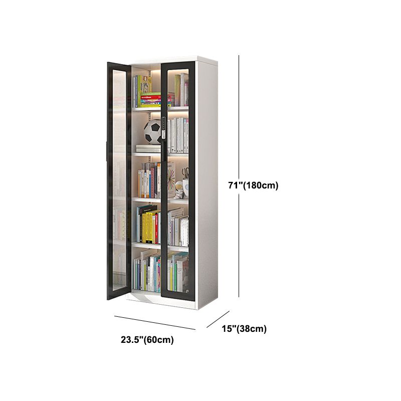 Modern Metal Storage Cabinet Glass Doors Display Cabinet with Lighting Clearhalo 'Display & China Cabinets' 'display_china_cabinets' 'furn' 'furn_display_china_cabinets' 'Furniture' 'Kitchen & Dining Furniture' 1200x1200_b2f52a52-50b8-4a92-8e59-bb6f9c45fec5