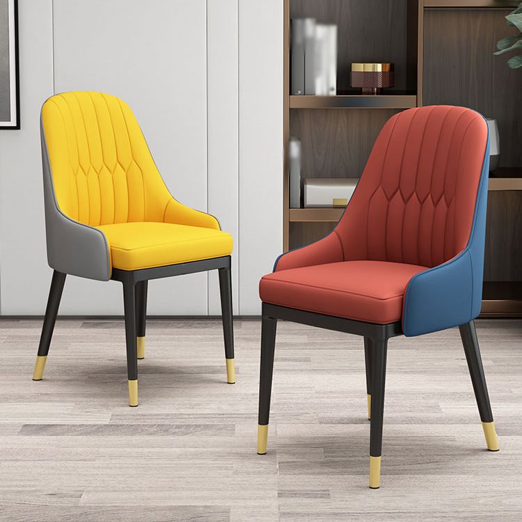 Metal Scandinavian Style Dining Chair Parsons Dining Room Arm Chair for Home Clearhalo ' kitchen&dining_furn' 'Dining Chairs' 'Dining Tables & Seating' 'dining_chair' 'furn' 'furn_dining_chair' 'Furniture' 'furniture_dining_chair' 'Kitchen & Dining Furniture' 'kitchen' 1200x1200_b2f55b86-d950-4d35-a11c-c63ff609b90b