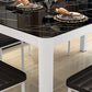 Modern Glass Top Dining Table Rectangle Dining Table with 4 Legs Clearhalo 'Dining Tables & Seating' 'Dining Tables' 'dining_table' 'furn' 'furn_dining_table' 'Furniture' 'furniture_dining_table' 'Kitchen & Dining Furniture' 'kitchen' 'kitchen_dining_table' 1200x1200_b2f55e01-bd4e-4cd9-888e-5ef793034624