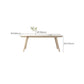 Mesa de comedor rectangular de madera maciza con 4 patas, mesa de comedor para comedor