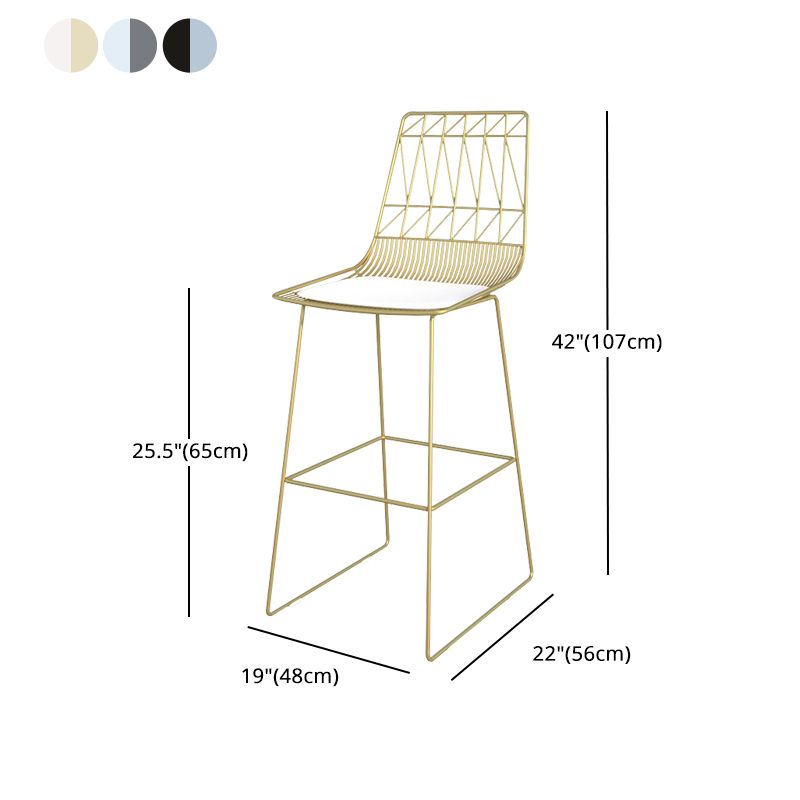Modern Counter Bar Stool Armless Leather Full Back Bar Stool with Footrest Clearhalo 'Bar Furniture' 'Bar Stools' 'bar_stools' 'furn' 'furn_bar_stools' 'furniture_bar_stools' 'Kitchen & Dining Furniture' 'kitchen&dining_furn' 'kitchen' 'kitchen_furn' Furniture' 1200x1200_b2f64878-e4c0-4c5f-9250-2b7f2b956a2c