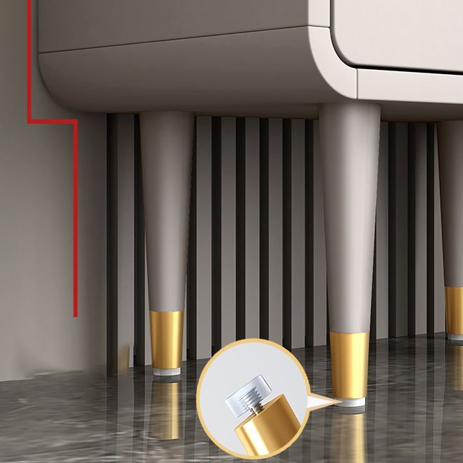 Modern Engineered Wood Bookcase Standard Closed Back Bookshelf with Doors