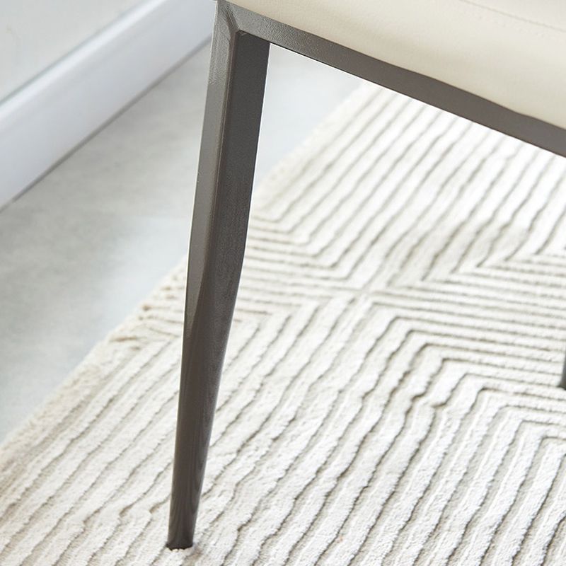 Modern Restaurant Solid Back Chair Matte Finish Leather Dining Chair Clearhalo 'Dining Chairs' 'Dining Tables & Seating' 'dining_chair' 'furn' 'furn_dining_chair' 'Furniture' 'Kitchen & Dining Furniture' 1200x1200_b2fd2a14-7f10-405b-b01a-0165869412b2