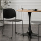 Contemporary Style Armless Chair Plastic Dining Chair with Metal Base