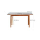 Simplicity Style Rectangle Stone Fixed Dinner Table with 4-foot Clearhalo 'Dining Tables & Seating' 'Dining Tables' 'dining_table' 'furn' 'furn_dining_table' 'Furniture' 'Kitchen & Dining Furniture' 1200x1200_b2ff31b4-380c-41f2-ac77-55f634e2b63a